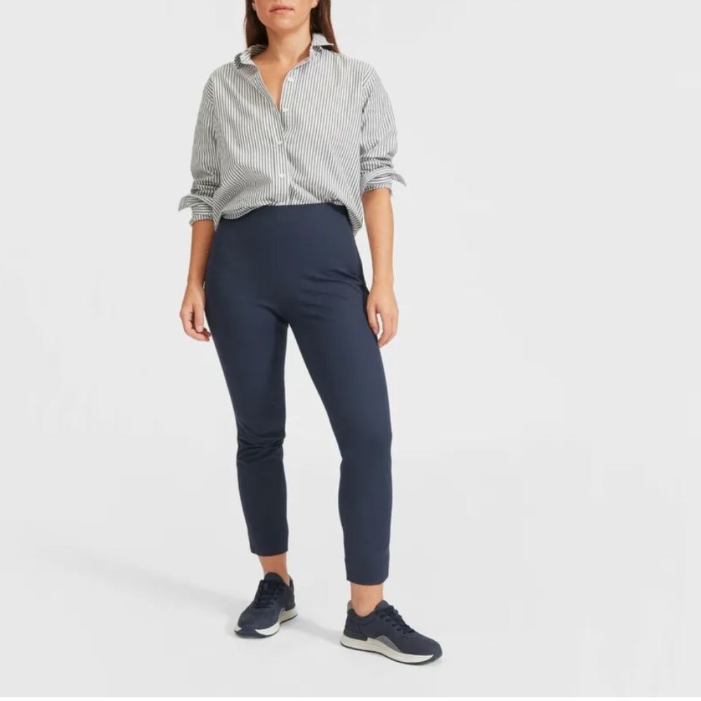 EVERLANE The Side-Zip Stretch Cotton Pant